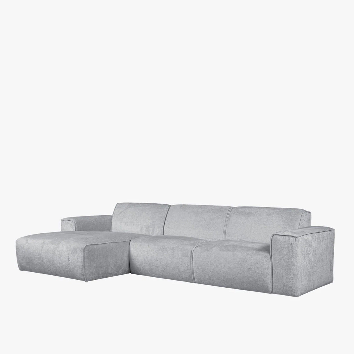 GIULIA Canapé d'angle en tissu gris - Angle gauche - Canapés d'angle - Mobilier Deco