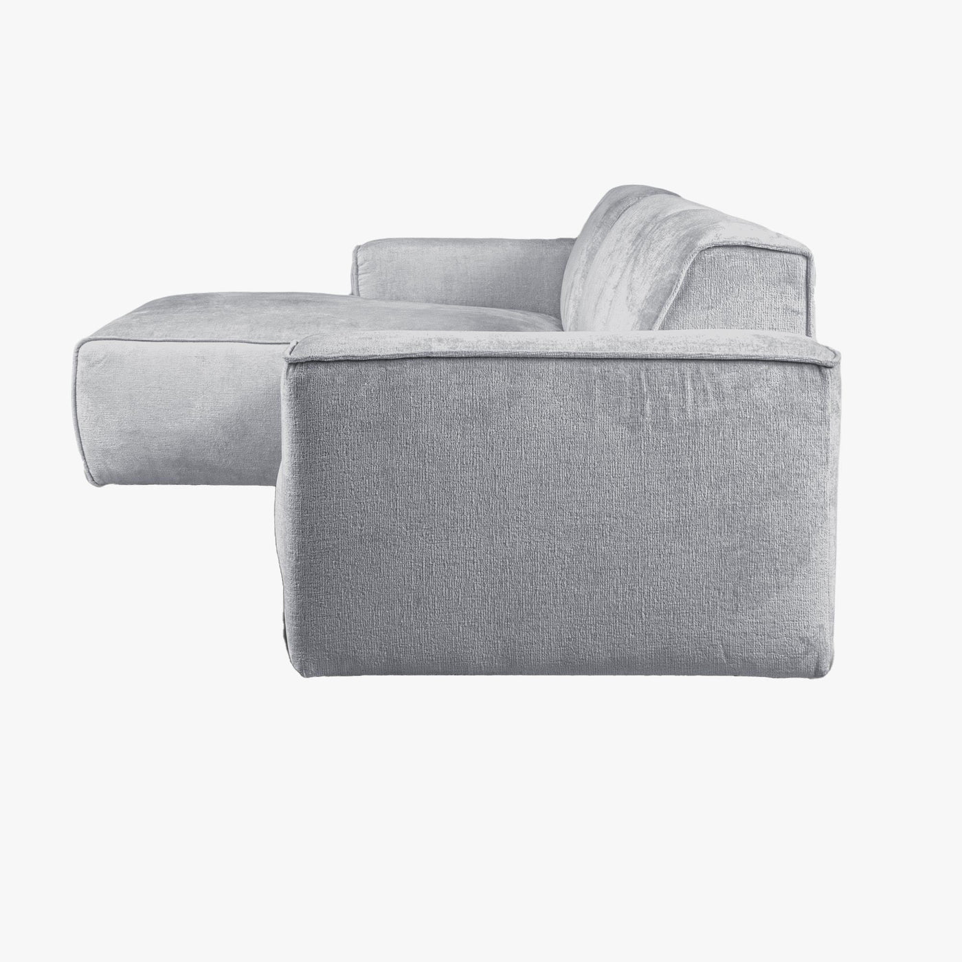 GIULIA Canapé d'angle en tissu gris - Angle gauche - Canapés d'angle - Mobilier Deco