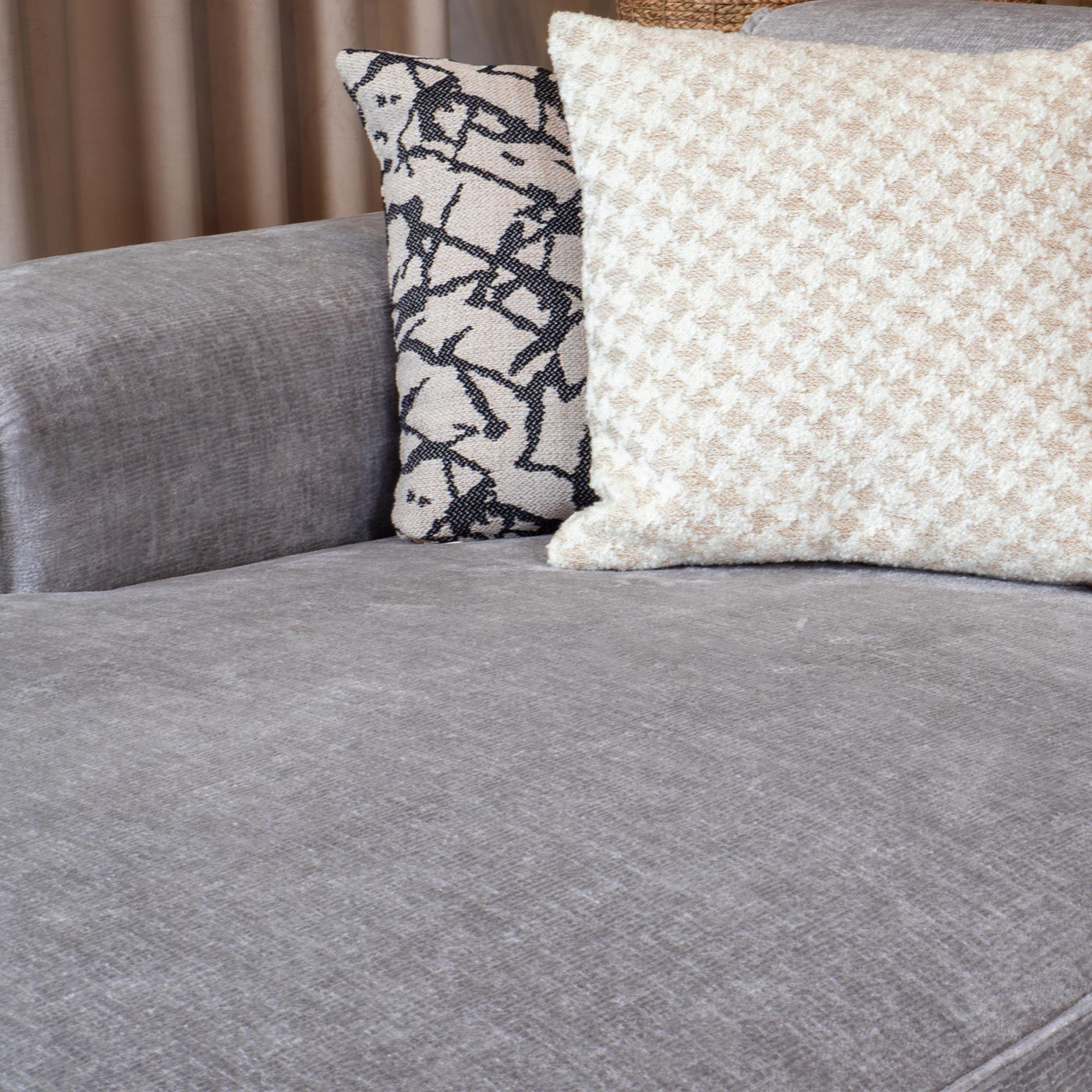 GIULIA Canapé d'angle en tissu gris - Angle gauche - Canapés d'angle - Mobilier Deco
