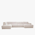 GIULIA Canapé panoramique en tissu beige - Angle droit