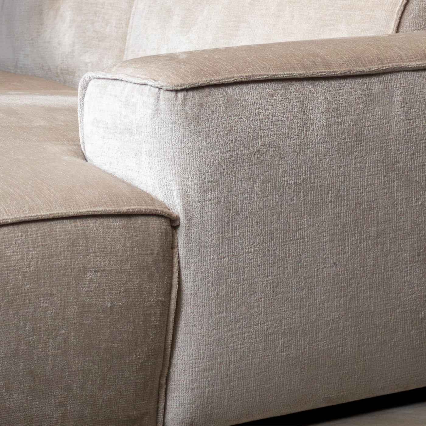 GIULIA Canapé panoramique en tissu beige - Angle gauche - Canapés panoramiques - Mobilier Deco