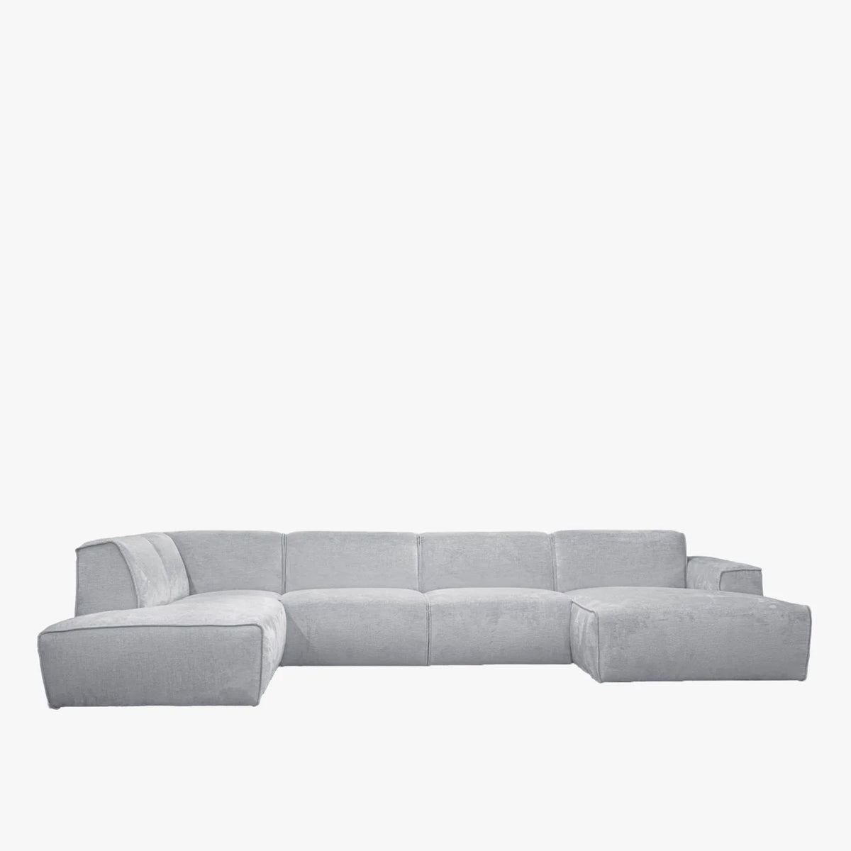 GIULIA Canapé panoramique en tissu gris - Angle droit - Canapés panoramiques - Mobilier Deco