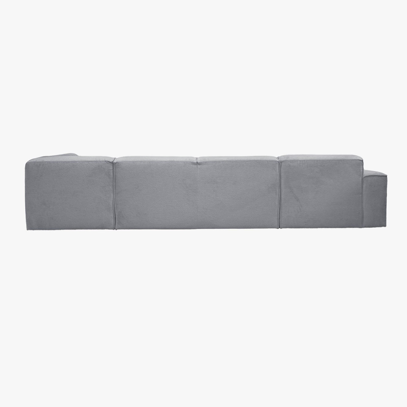 GIULIA Canapé panoramique en tissu gris - Angle droit - Canapés panoramiques - Mobilier Deco