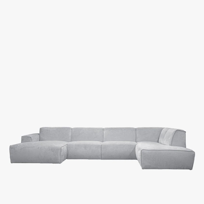 GIULIA Canapé panoramique en tissu gris - Angle droit – Canapés panoramiques – vue 2