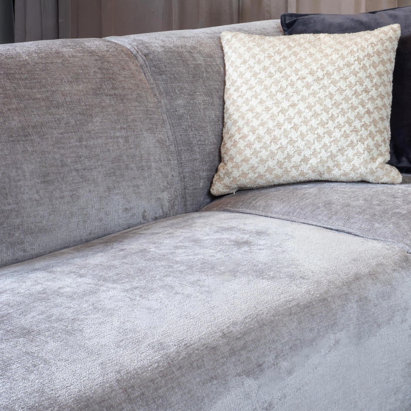 GIULIA Canapé panoramique en tissu gris - Angle gauche - Canapés panoramiques - Mobilier Deco