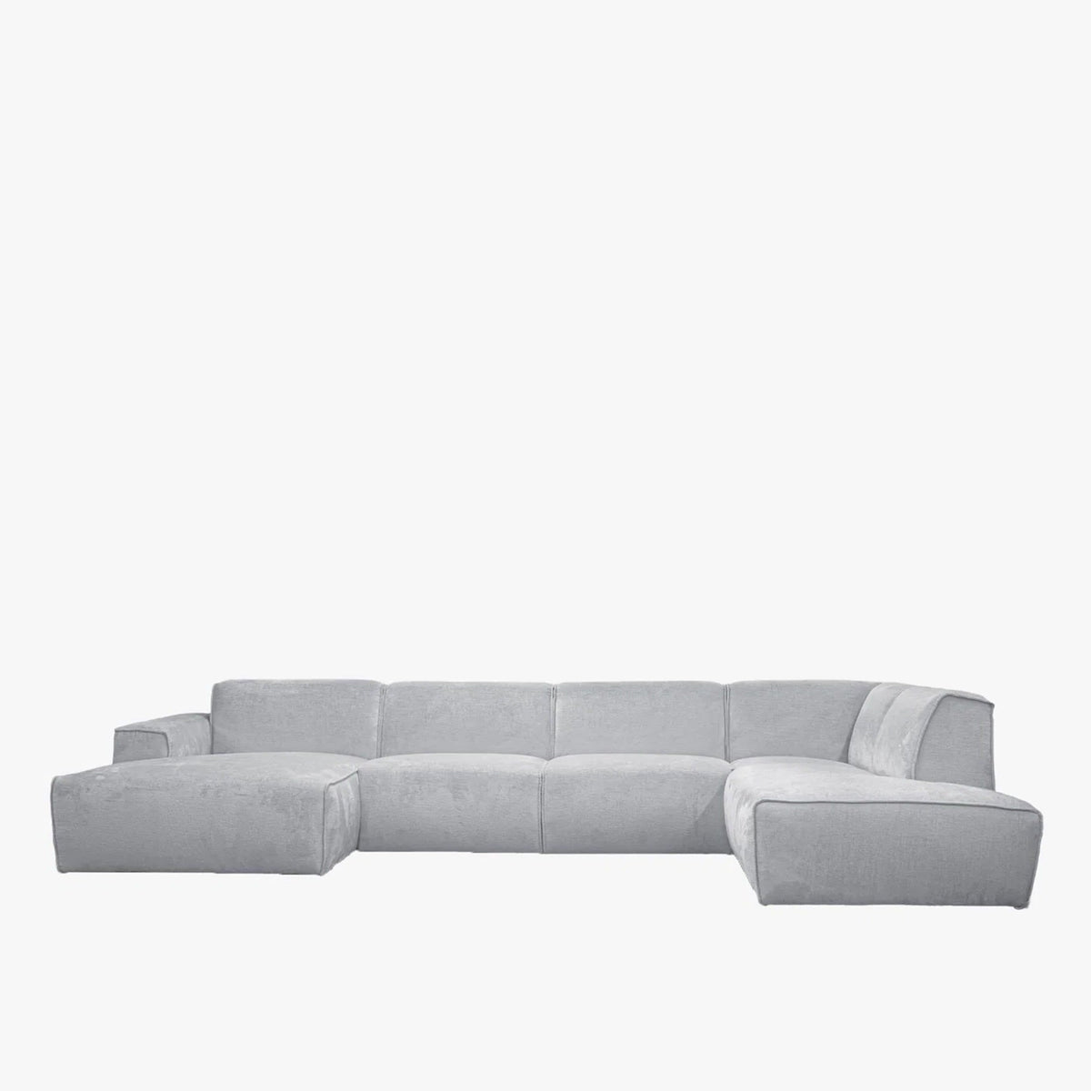 GIULIA Canapé panoramique en tissu gris - Angle gauche - Canapés panoramiques - Mobilier Deco