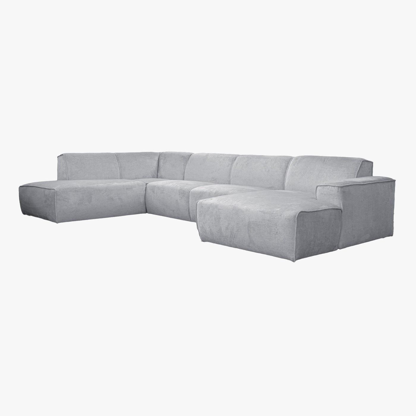 GIULIA Canapé panoramique en tissu gris - Angle gauche - Canapés panoramiques - Mobilier Deco