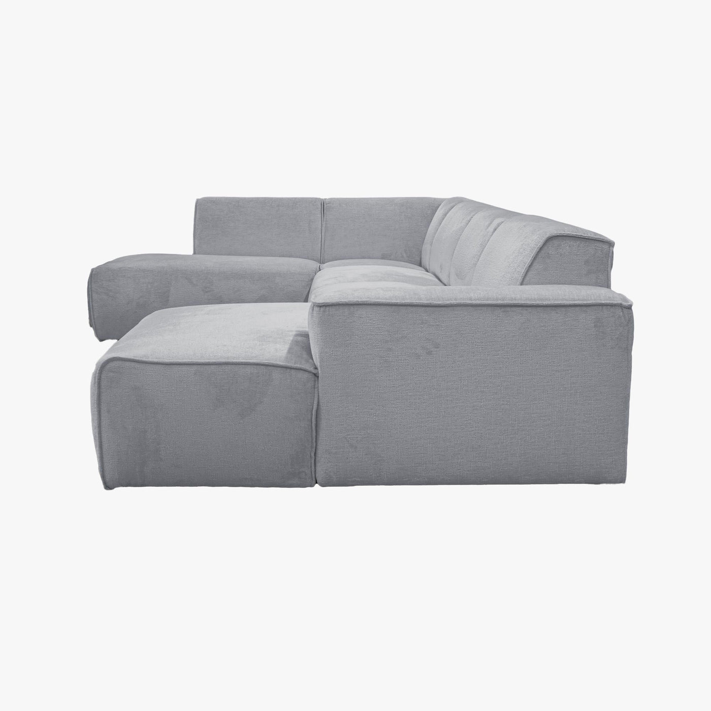 GIULIA Canapé panoramique en tissu gris - Angle gauche - Canapés panoramiques - Mobilier Deco