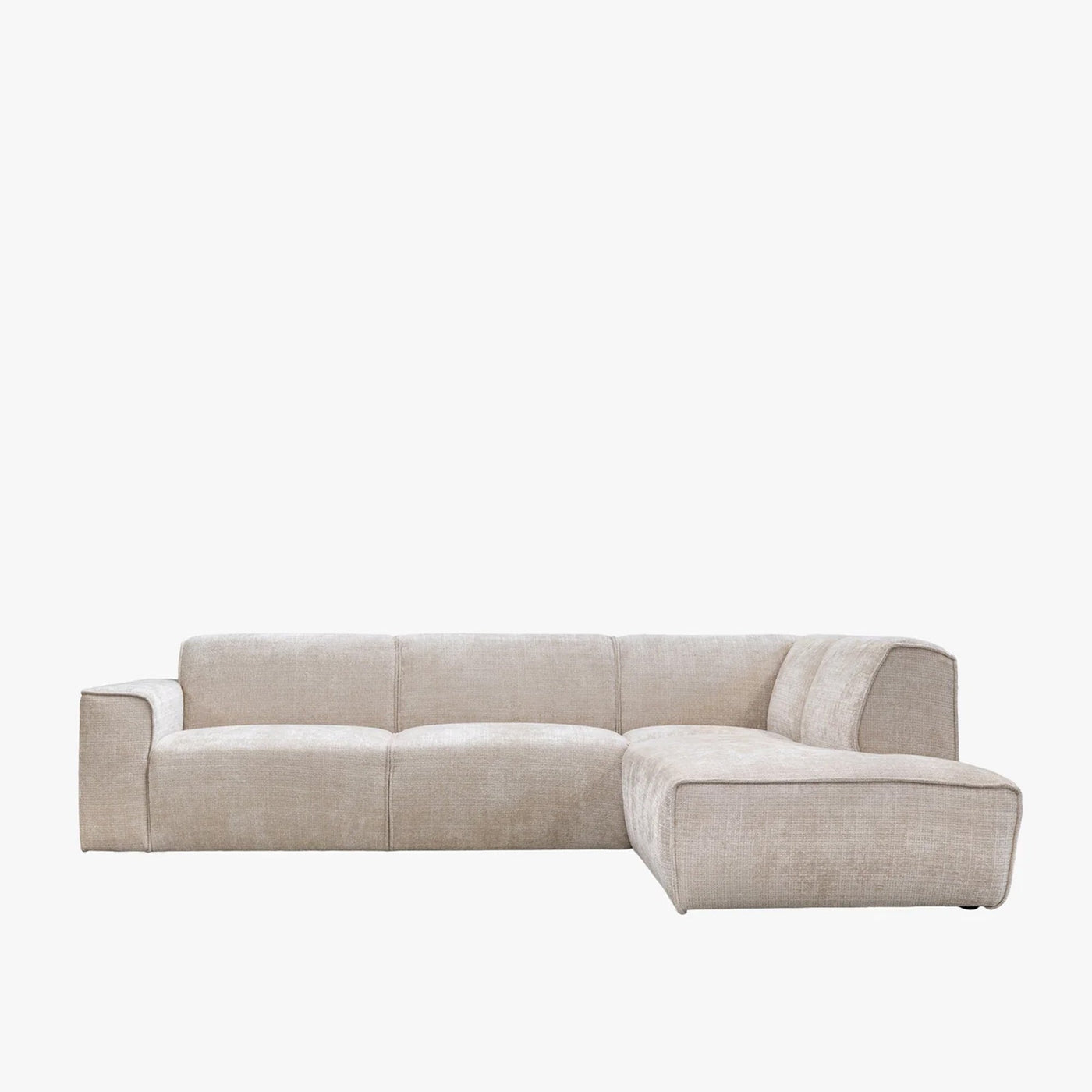 GIULIA XL Canapé d'angle en tissu beige - Angle droit - Canapés d'angle - Mobilier Deco
