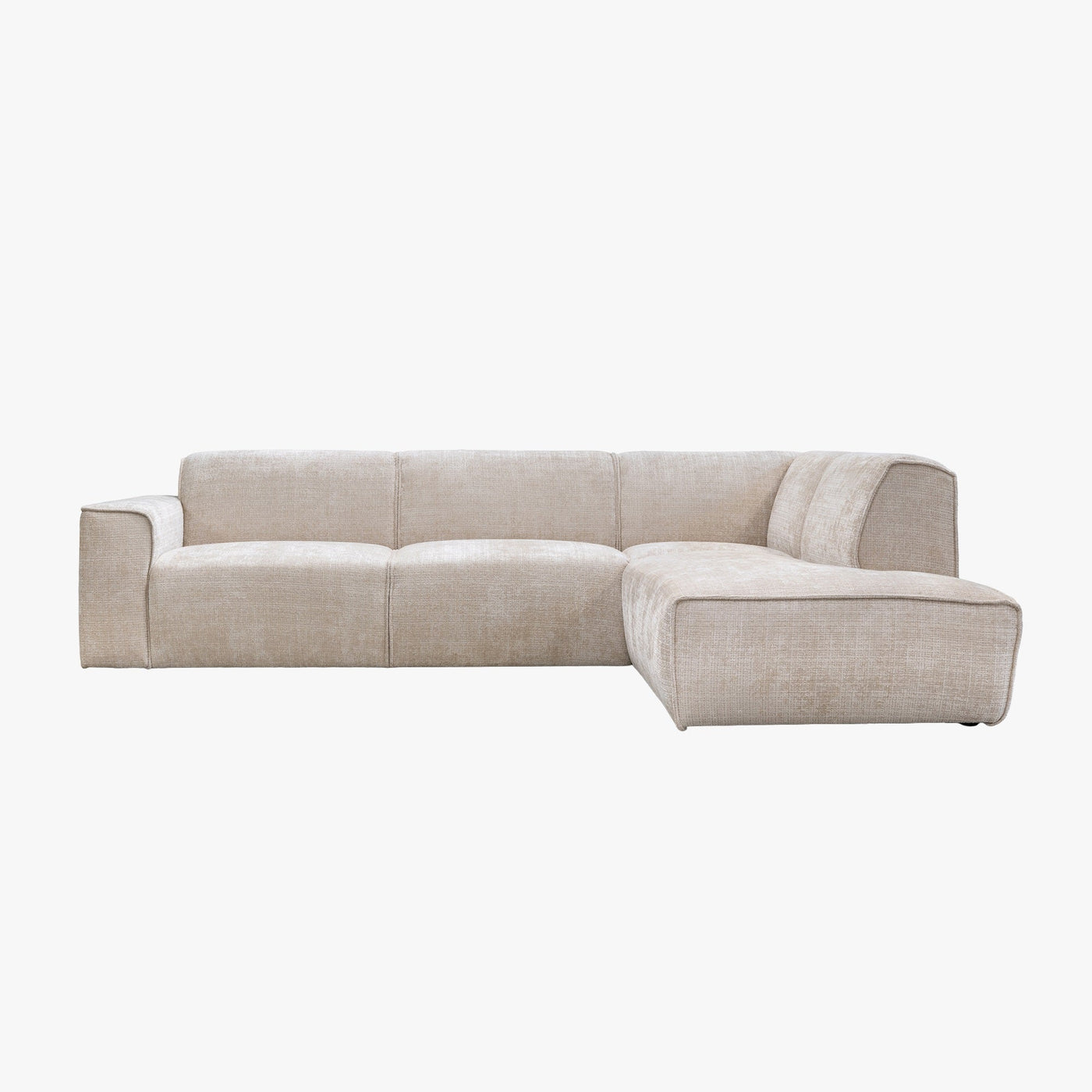 GIULIA XL Canapé d'angle en tissu beige - Angle droit - Canapés d'angle - Mobilier Deco