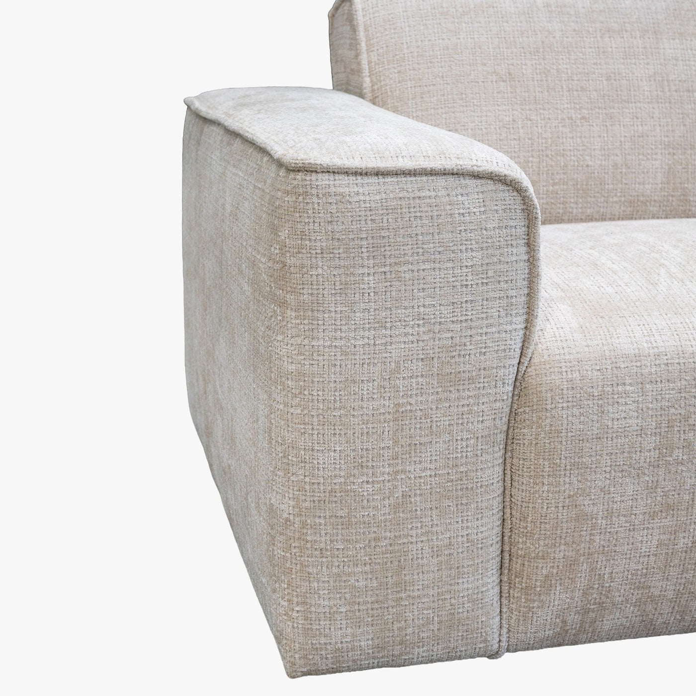 GIULIA XL Canapé d'angle en tissu beige - Angle droit - Canapés d'angle - Mobilier Deco