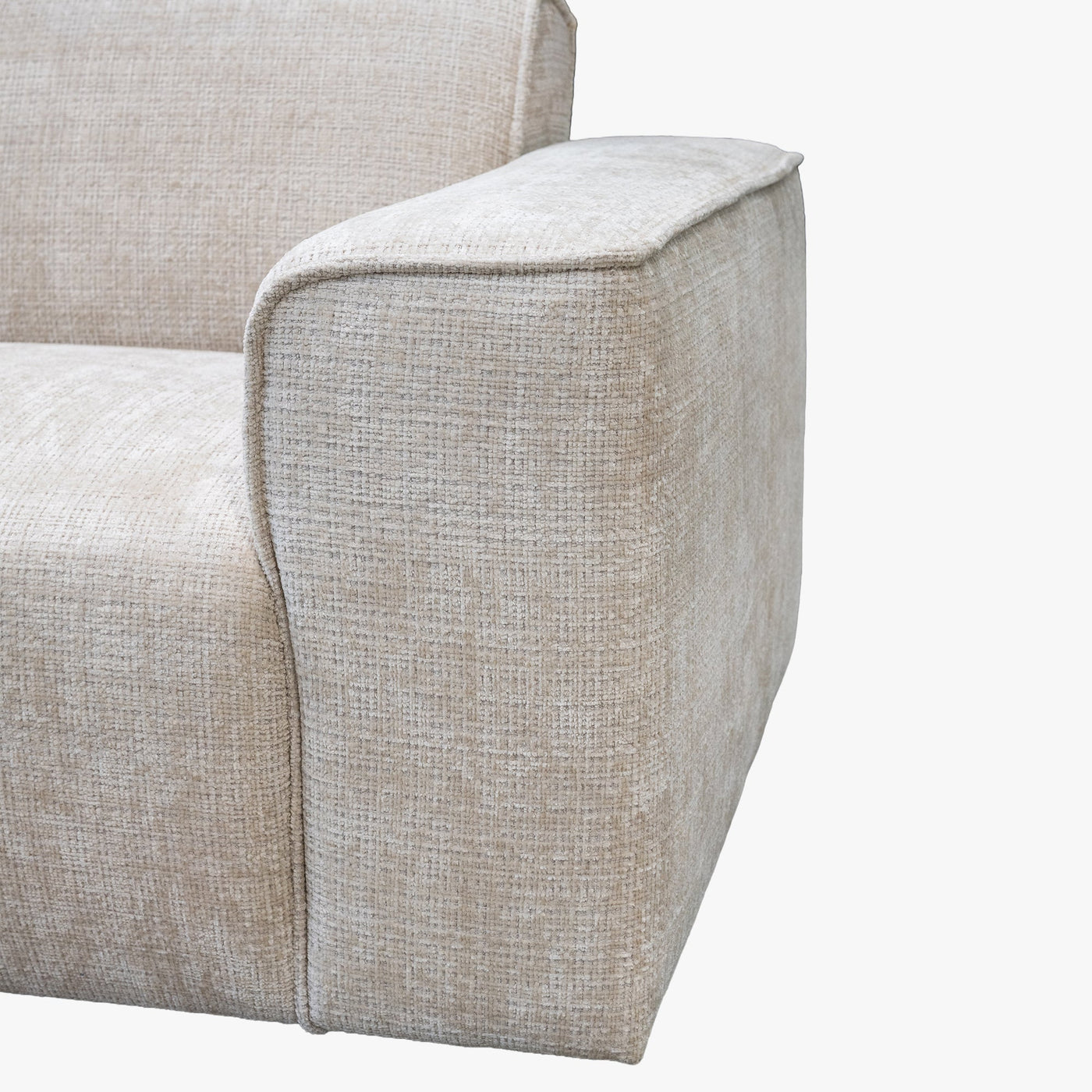 GIULIA XL Canapé d'angle en tissu beige - Angle gauche - Canapés d'angle - Mobilier Deco