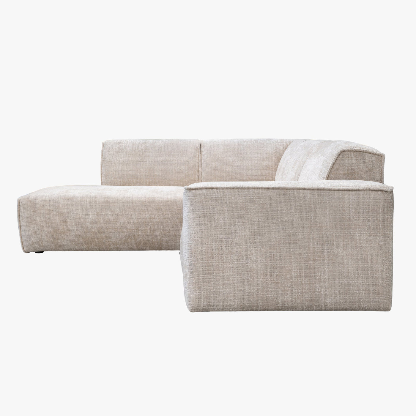 GIULIA XL Canapé d'angle en tissu beige - Angle gauche - Canapés d'angle - Mobilier Deco