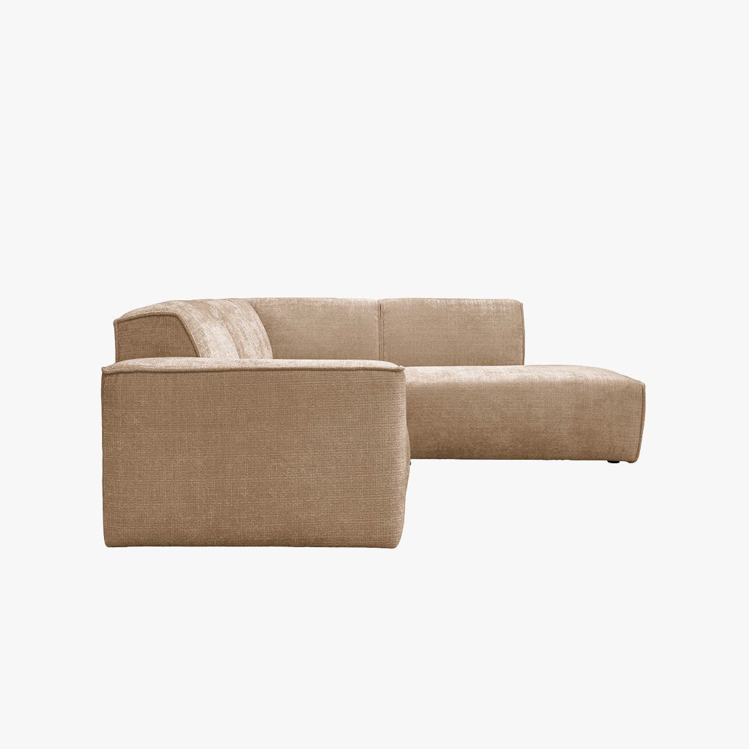 GIULIA XL Canapé d'angle en tissu taupe - Angle droit - Canapés d'angle - Mobilier Deco