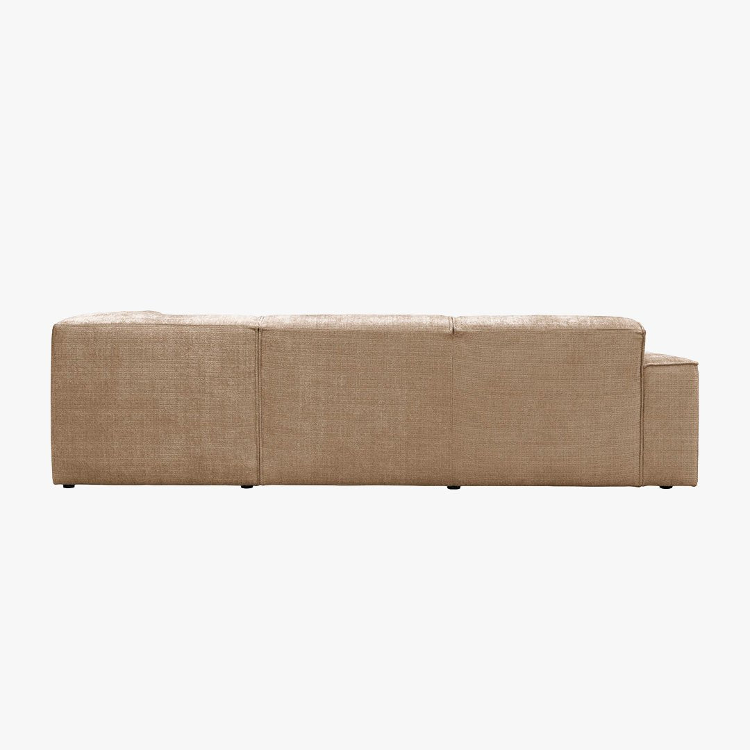 GIULIA XL Canapé d'angle en tissu taupe - Angle droit - Canapés d'angle - Mobilier Deco