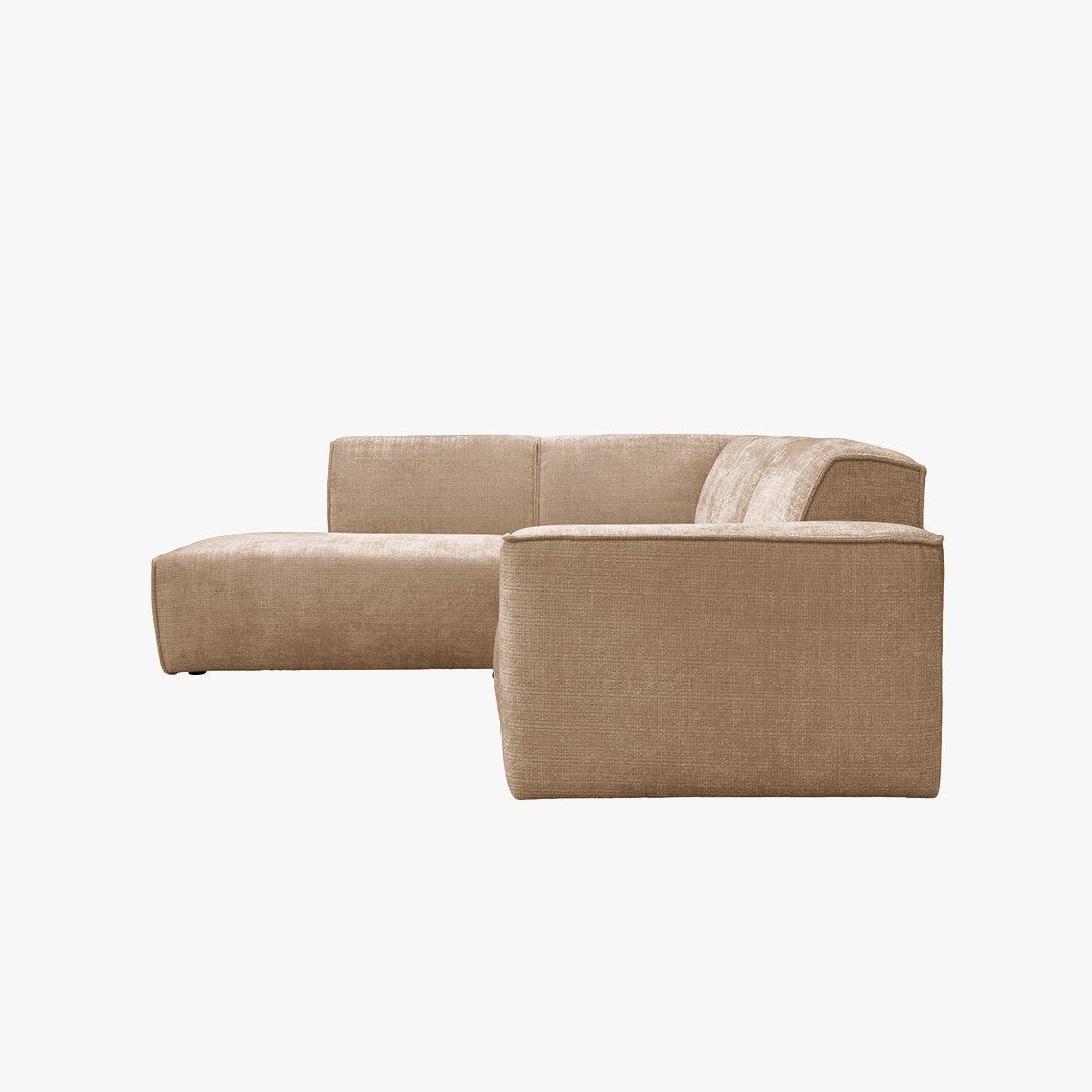 GIULIA XL Canapé d'angle en tissu taupe - Angle gauche - Canapés d'angle - Mobilier Deco