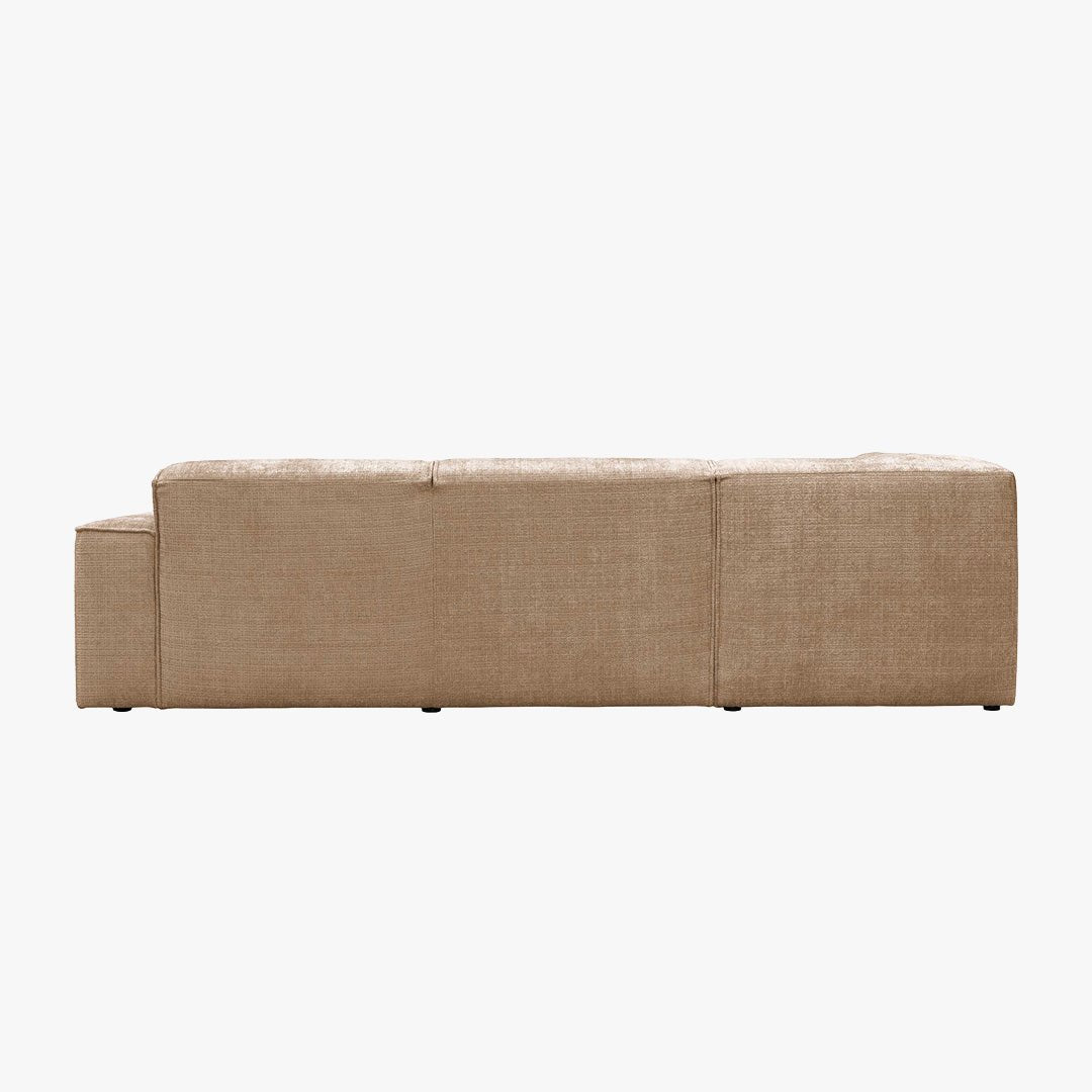 GIULIA XL Canapé d'angle en tissu taupe - Angle gauche - Canapés d'angle - Mobilier Deco