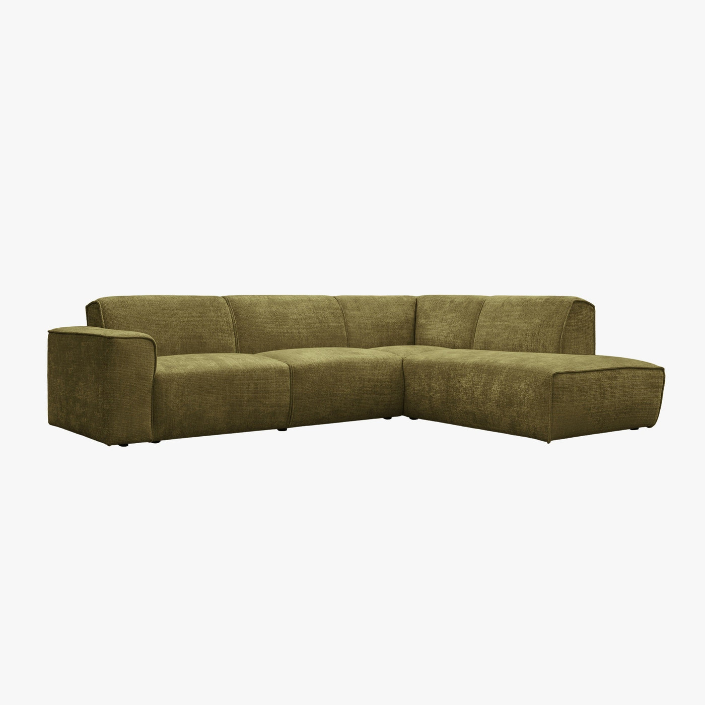 GIULIA XL Canapé d'angle en tissu vert - Angle droit - Canapés d'angle - Mobilier Deco