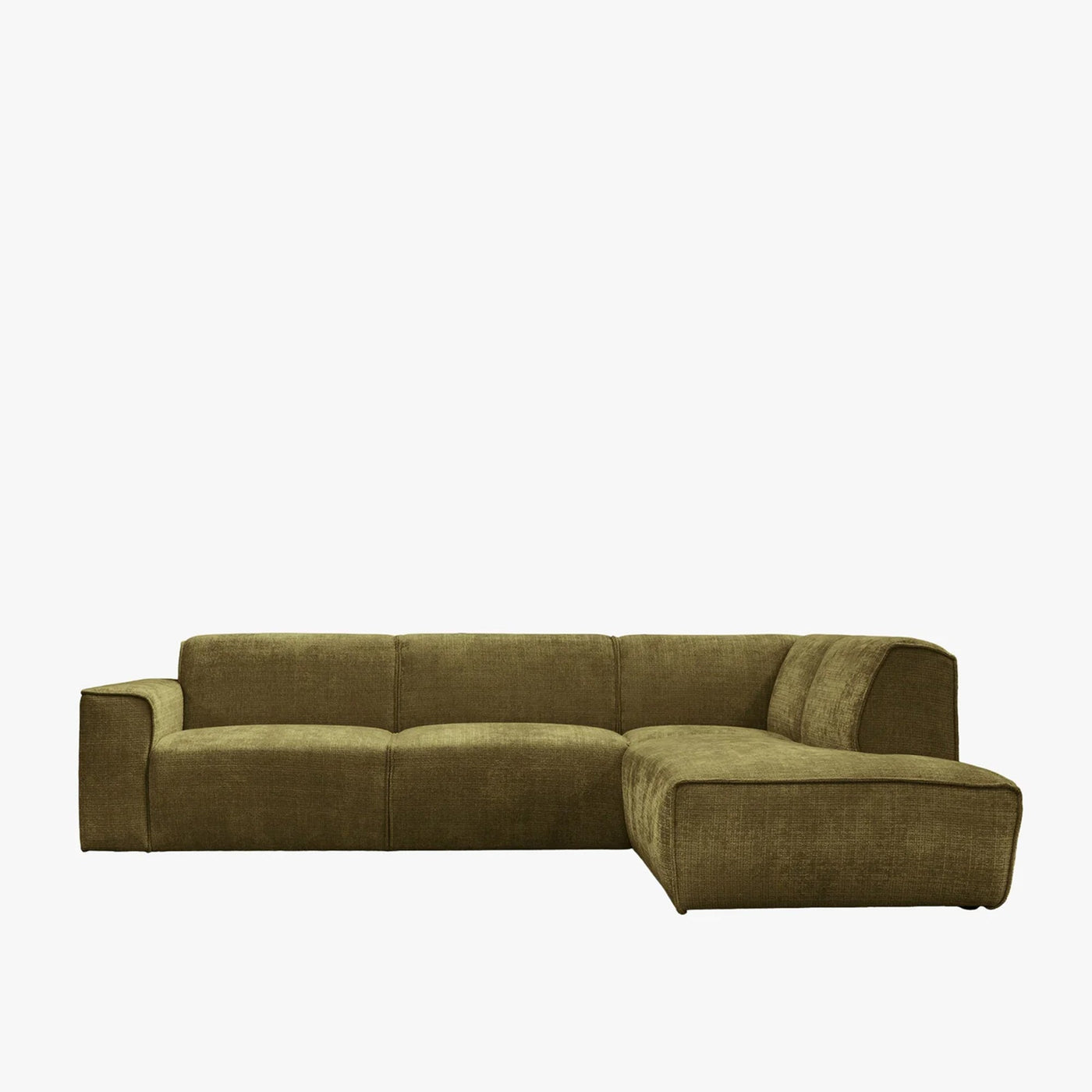 GIULIA XL Canapé d'angle en tissu vert - Angle droit - Canapés d'angle - Mobilier Deco