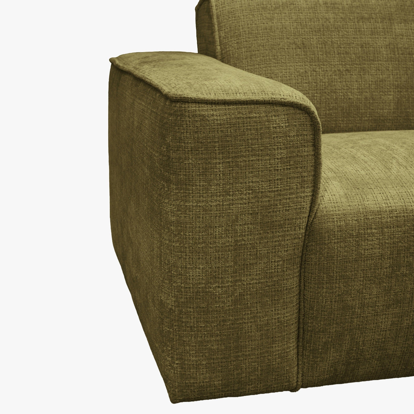 GIULIA XL Canapé d'angle en tissu vert - Angle droit - Canapés d'angle - Mobilier Deco