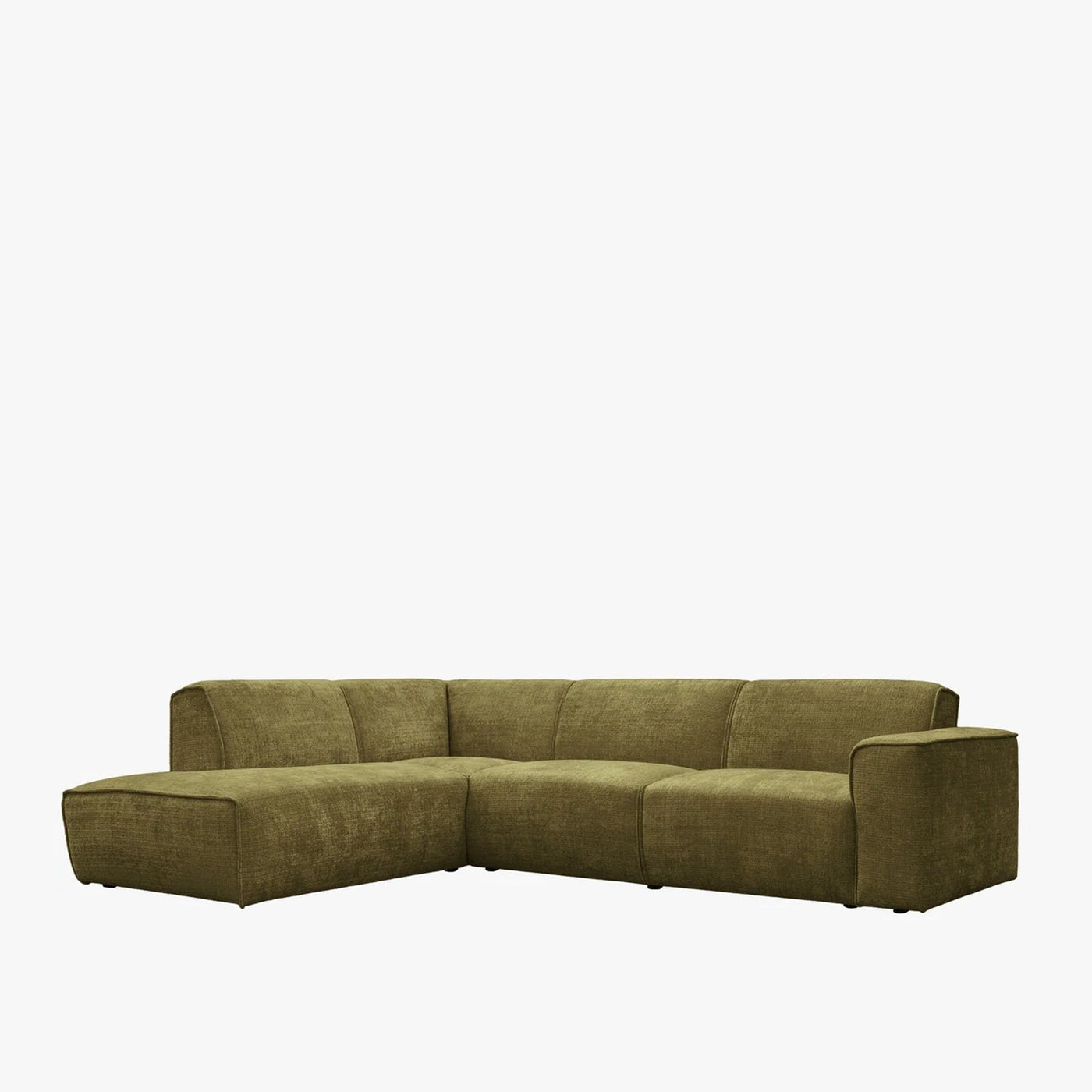 GIULIA XL Canapé d'angle en tissu vert - Angle gauche - Canapés d'angle - Mobilier Deco