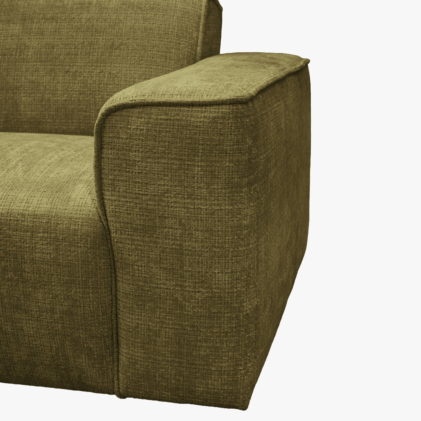 GIULIA XL Canapé d'angle en tissu vert - Angle gauche - Canapés d'angle - Mobilier Deco