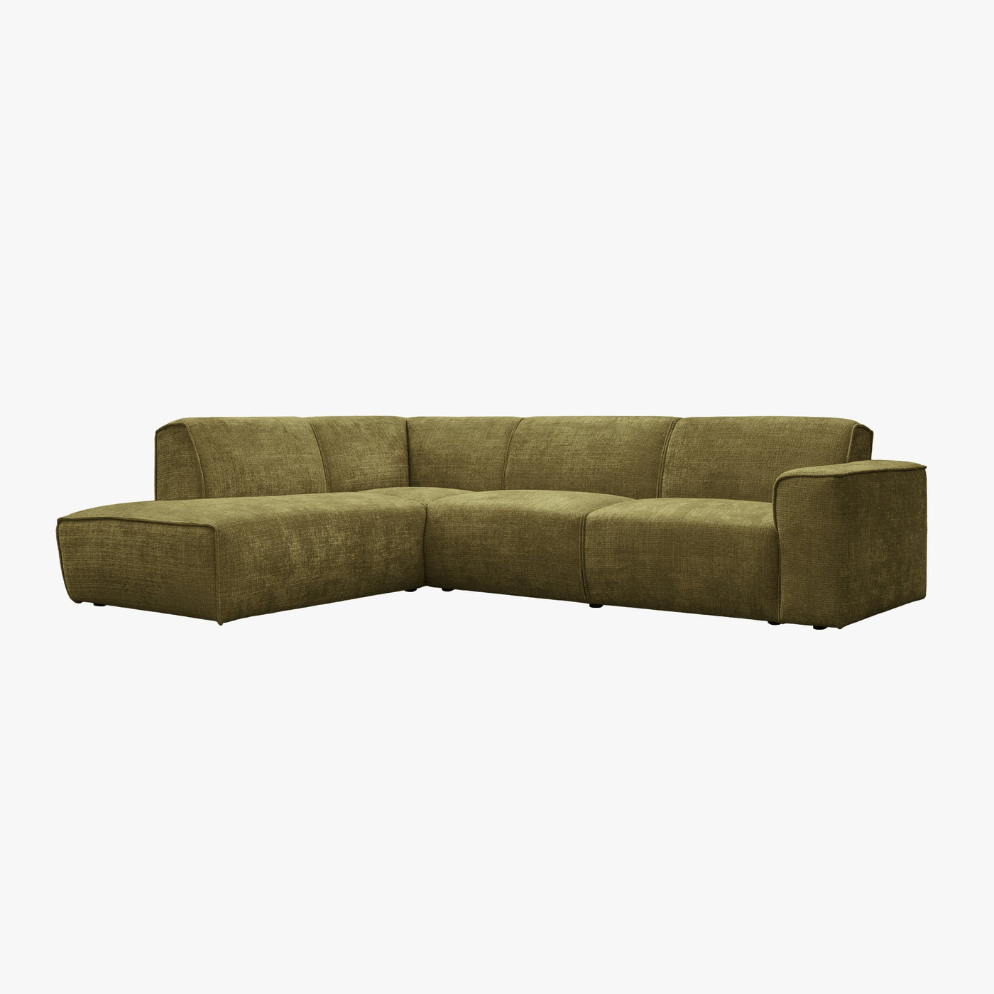 GIULIA XL Canapé d'angle en tissu vert - Angle gauche - Canapés d'angle - Mobilier Deco