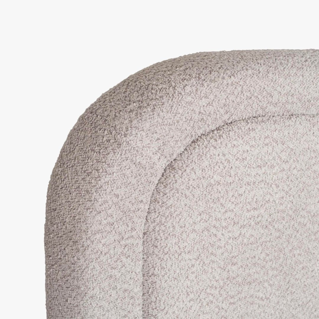 HAGA Lit double en tissu bouclette beige avec coffre 160x200 cm - Lits - Mobilier Deco