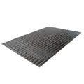 HARMONY Tapis en tissu doux à motif quadrillé gris foncé- 120x170 cm
