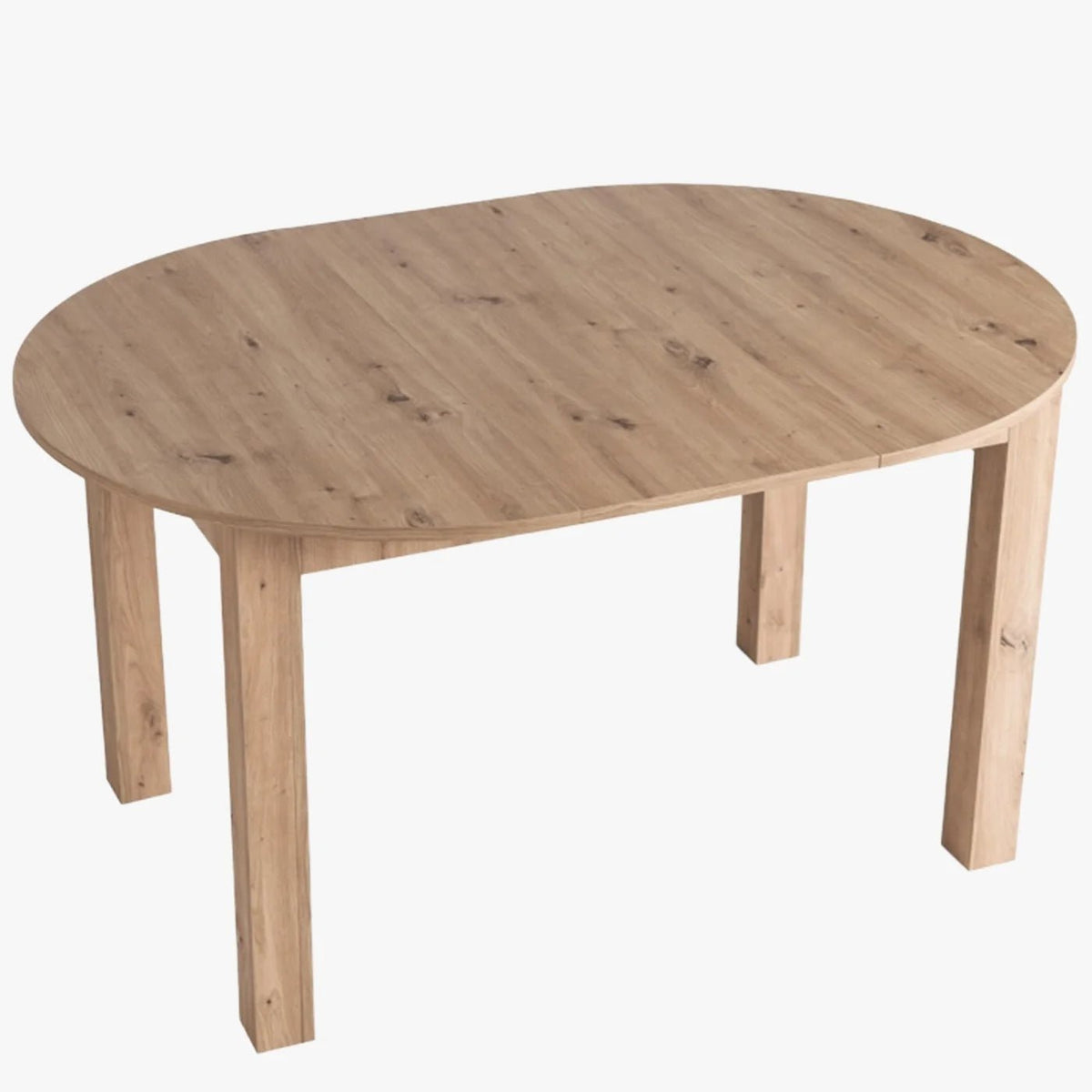 HARRY Table à manger ronde extensible couleur bois clair 102-142 cm - Table à manger - Mobilier Deco