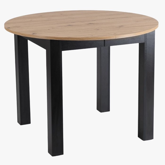 HARRY Table à manger ronde extensible couleur bois clair 102-142 cm - Table à manger - Mobilier Deco