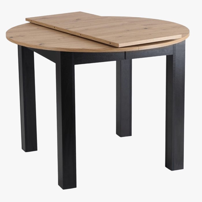 HARRY Table à manger ronde extensible couleur bois clair 102-142 cm - Table à manger - Mobilier Deco