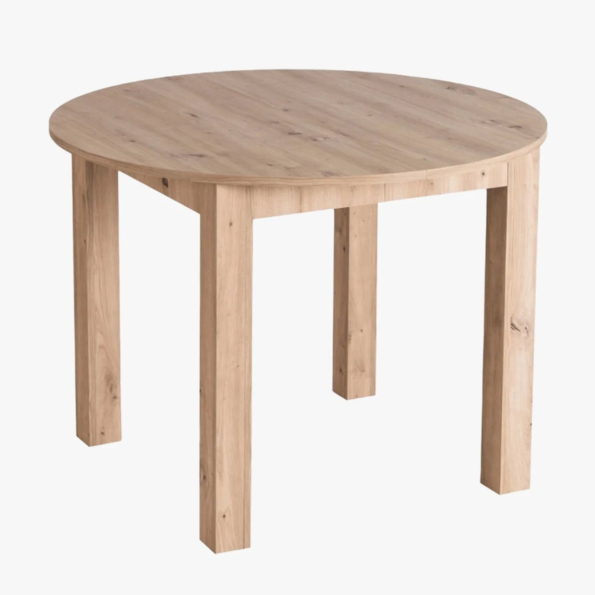 HARRY Table à manger ronde extensible couleur bois clair 102-142 cm - Table à manger - Mobilier Deco