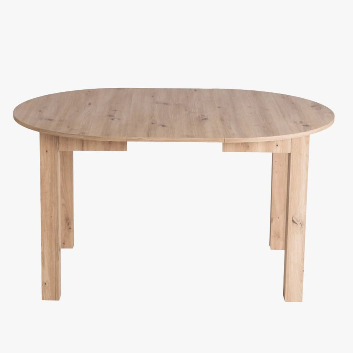 HARRY Table à manger ronde extensible couleur bois clair 102-142 cm - Table à manger - Mobilier Deco