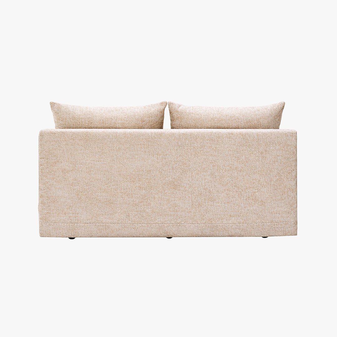 HARVEY Canapé 3 places convertible avec coffre en tissu beige - Canapés convertibles - Mobilier Deco