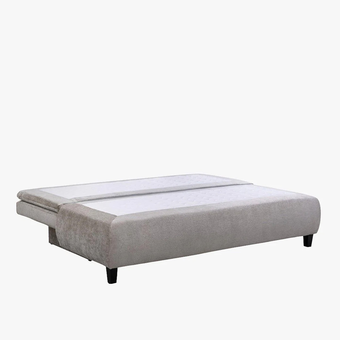 HARVEY Canapé 3 places convertible avec coffre en tissu taupe clair - Canapés convertibles - Mobilier Deco
