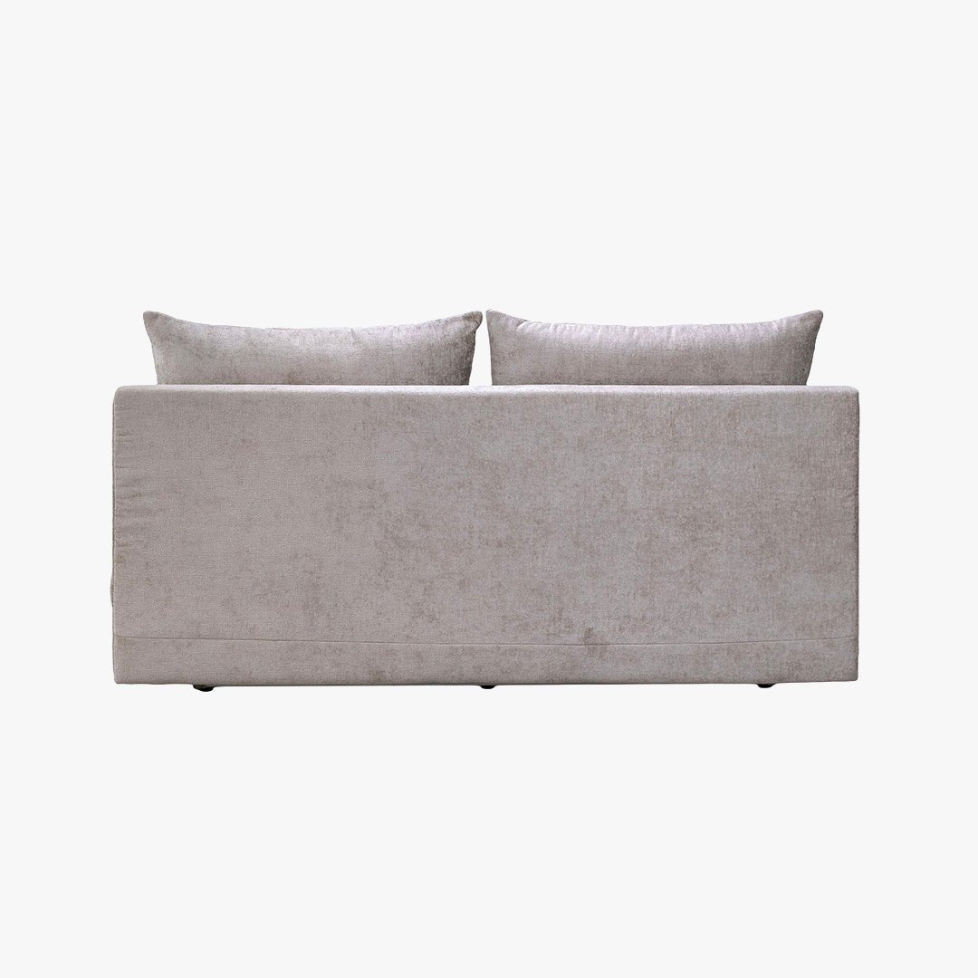 HARVEY Canapé 3 places convertible avec coffre en tissu taupe clair - Canapés convertibles - Mobilier Deco