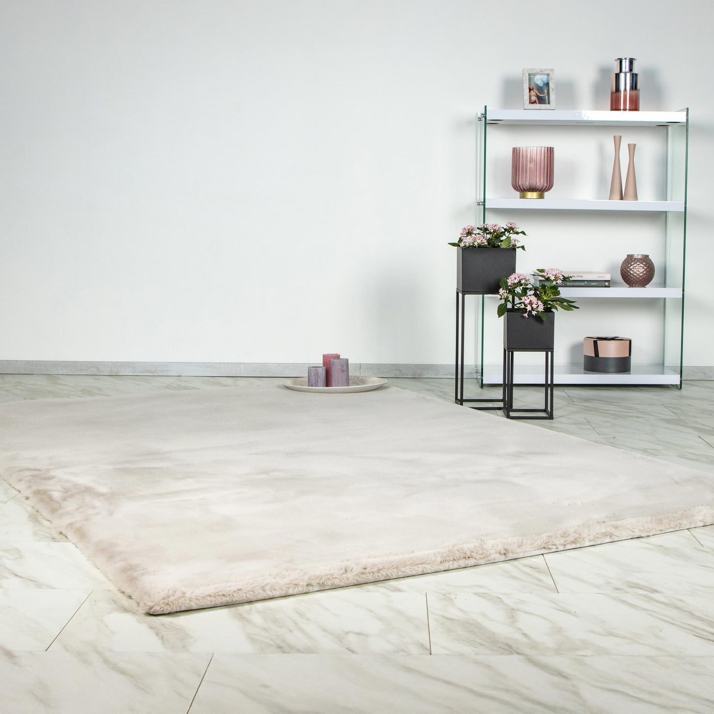 HEAVEN Tapis en tissu doux taupe clair - 160x230 cm - Tapis - Mobilier Deco