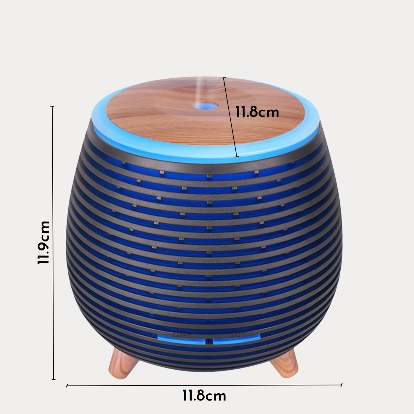 HELYR Diffuseur d'huiles essentielles à LED noir - Diffuseurs - Mobilier Deco