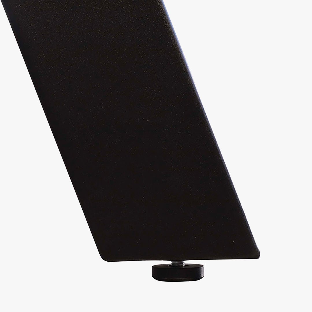 HERA Table extensible en pierre frittée noir pieds en métal noir 160-240 cm - Table à manger - Mobilier Deco