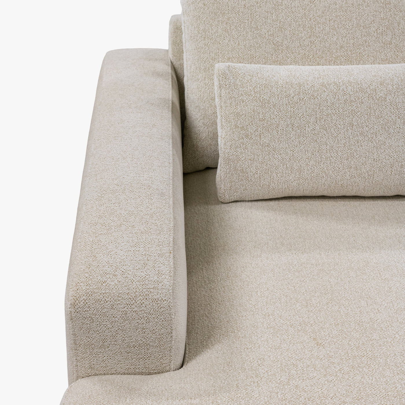 HILONA U Canapé panoramique tissu beige - Angle gauche - Canapés panoramiques - Mobilier Deco