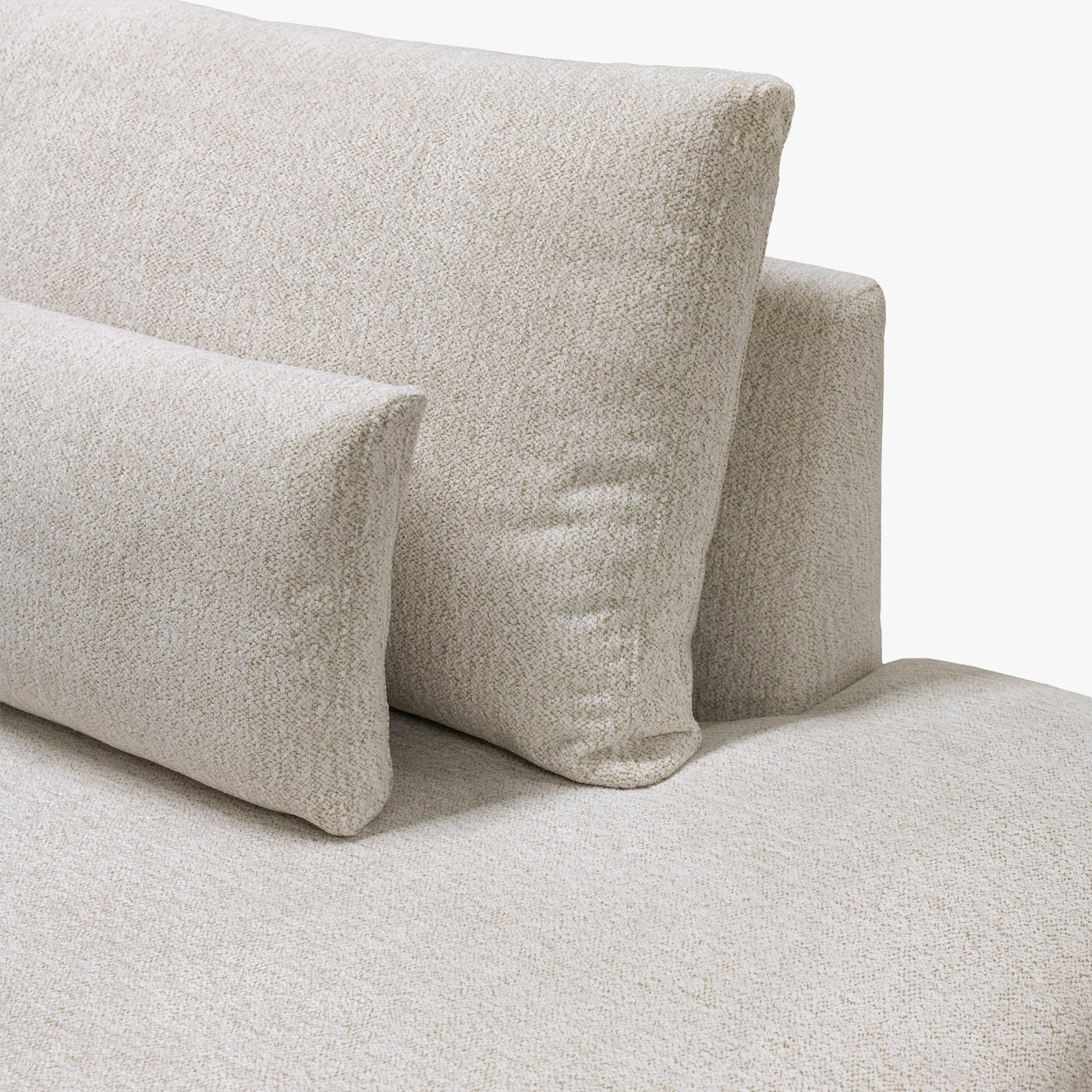 HILONA U Canapé panoramique tissu beige - Angle gauche - Canapés panoramiques - Mobilier Deco