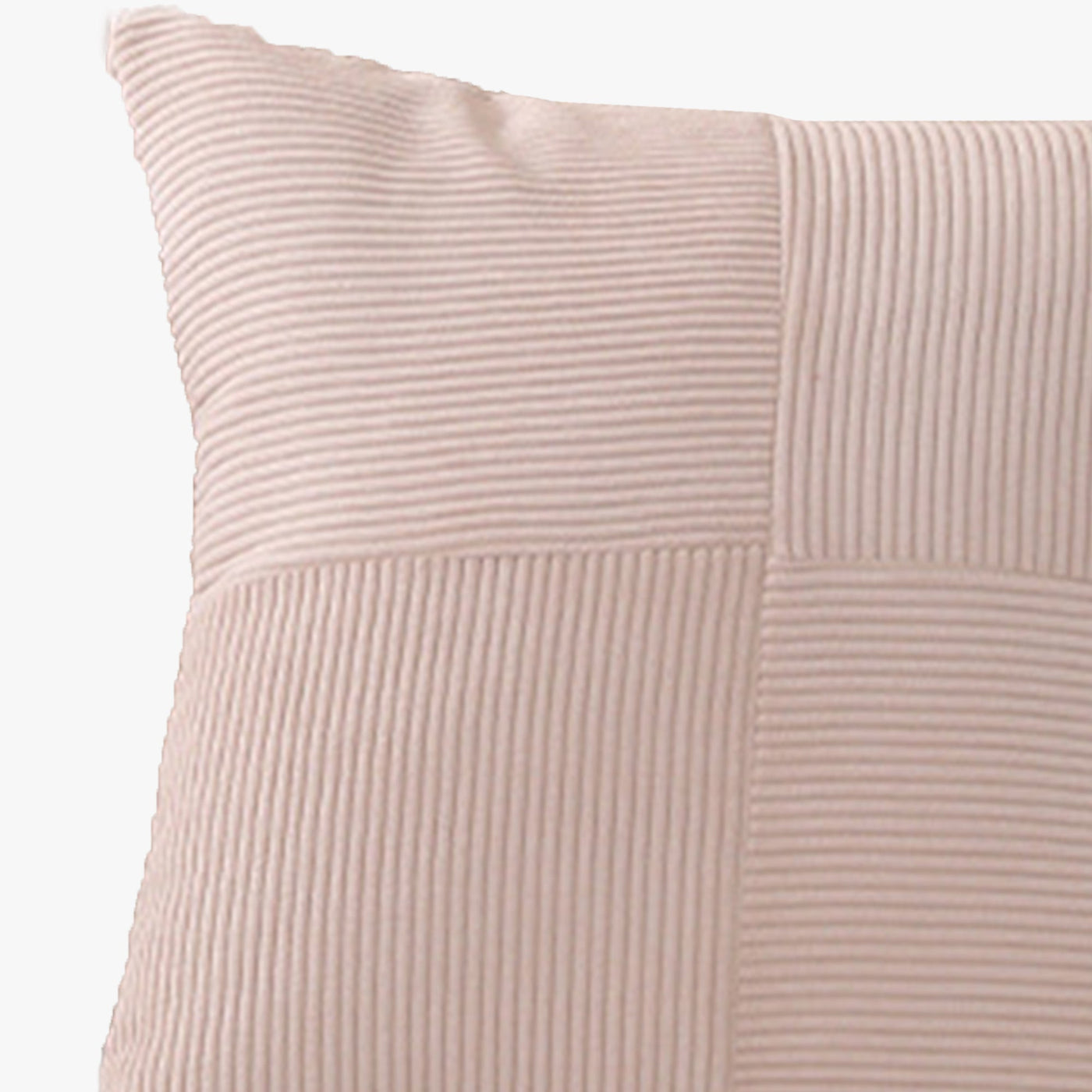 ISYS Coussin carré en tissu côtelé beige 45x45 cm - Coussins - Mobilier Deco