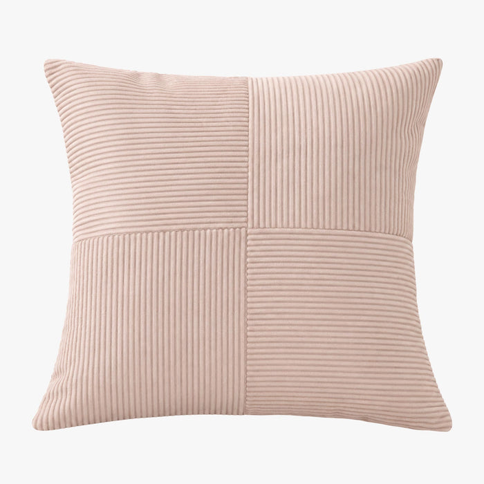 ISYS Coussin carré en tissu côtelé  beige 45x45 cm – Coussins – vue 2