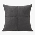 ISYS Coussin carré en tissu côtelé gris 45x45 cm