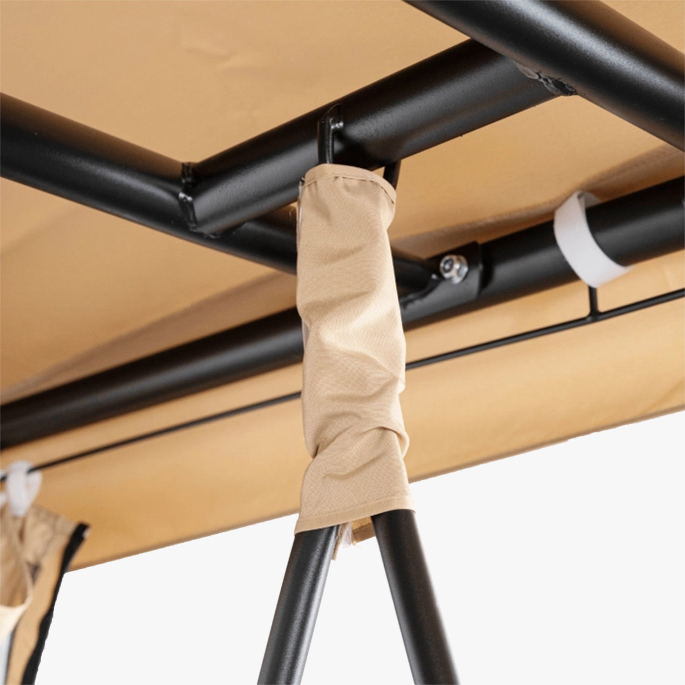JAMES Balançoire de jardin beige et noir - Mobilier de jardin - Mobilier Deco
