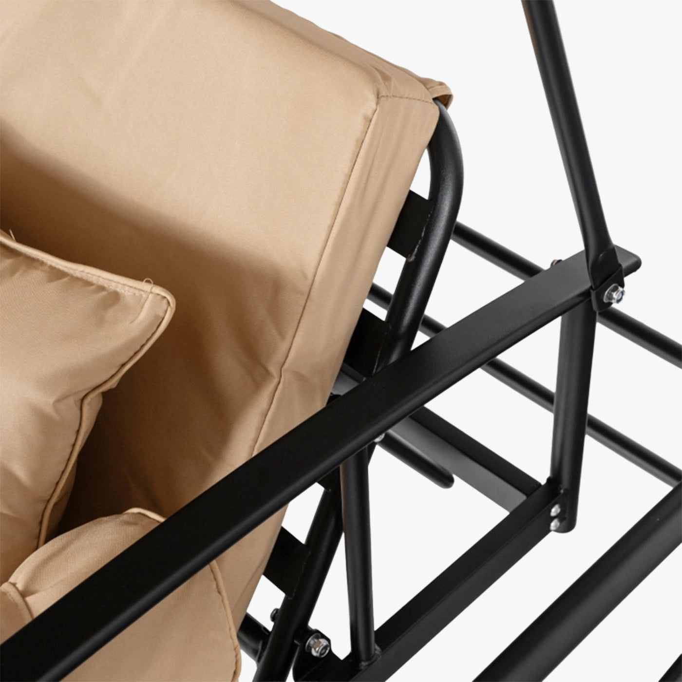 JAMES Balançoire de jardin beige et noir - Mobilier de jardin - Mobilier Deco