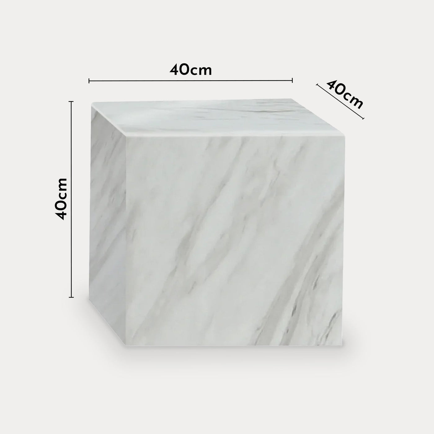 JASMIA Table basse carré marbre d'ingénierie blanc - Table basse - Mobilier Deco