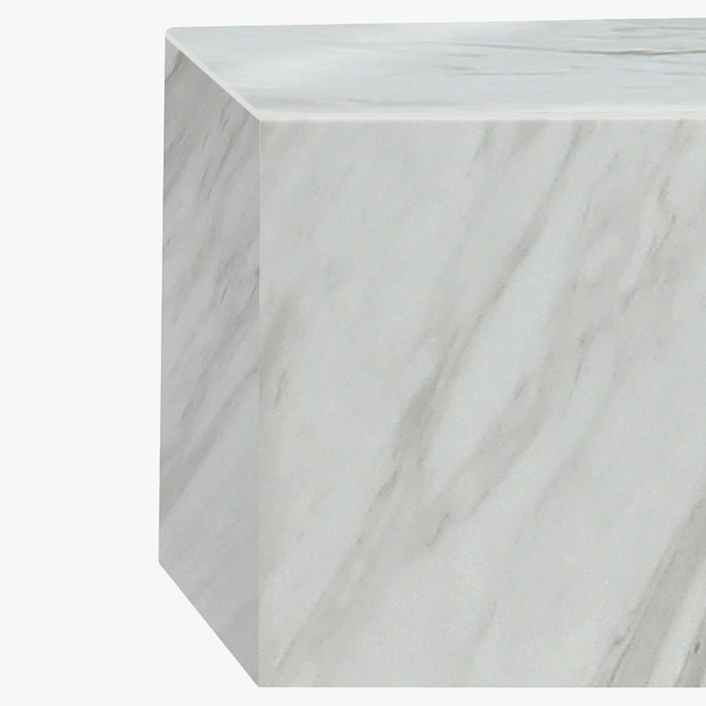 JASMIA Table basse carré marbre d'ingénierie blanc - Table basse - Mobilier Deco