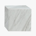 JASMIA Table basse carré marbre d'ingénierie blanc